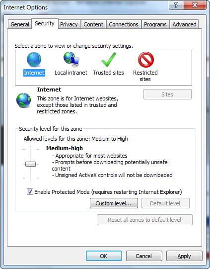 Windows 7 Change Security Settings